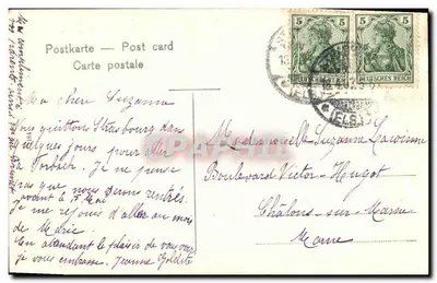 Strasbourg — Hotel Handlowy, Plac Gutenberg — wydawca nieodczytalny — Rewers