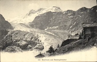 Breithorn and Bodengletscher — Alpine view with glacier — E. Chiffelle, phot. Neuchâtel