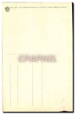 Vintage Postcard Garmisch Gegen Dritorspitze — Back