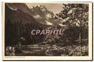 Vintage Postcard Badersee Zugspitze