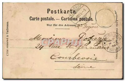 O Pas da Escada e o Castelo de Monnetier — Charnaux Frères & C°, Genebra, n°1000 — Verso