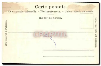 Castelo de Chillon e Dente do Meio — Edição Burgy, litografia Saint-Imier, n° 2636 — Verso