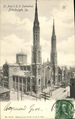 Catedral R.C. de São Paulo, Pittsburgh, Pa. — National Art Views Co. N.Y. City, No. 2112