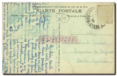LE POULDU (Finistère) — Vista geral para a Praia — G. Artaud, editor, n°26 — Verso
