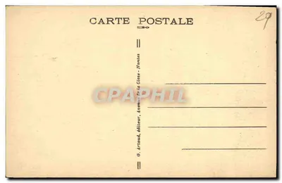 Le Pouldu — Plaża Kerou w burze — G. Artaud, Nantes — Rewers