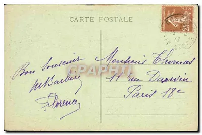 ST-HERBOT, blisko Huelgoet — Wodospad Moulin du Rusquec — Wydawca: B. J. (Bretagne) — Rewers