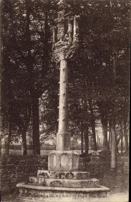 Croix do século XVII em Saint-Herbot, perto de Huelgoat — editor anônimo, n° 2040