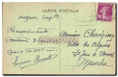Croix do século XVII em Saint-Herbot, perto de Huelgoat — editor anônimo, n° 2040 — Verso