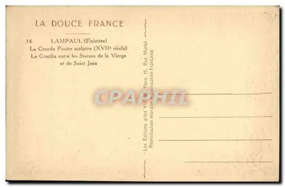 Lampaul (Finistère) — Die große geschnitzte Balken (17. Jahrhundert) — Les Éditions d'Art Yvon, Paris — Rückseite