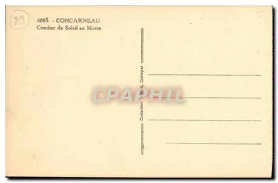 Concarneau — Pôr do Sol no Moros — Coleção Villard, Quimper — Verso