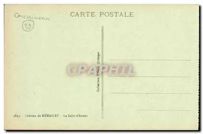 Zamek KÉRIOLET — Sala Broni — Collection Villard, Quimper — Rewers