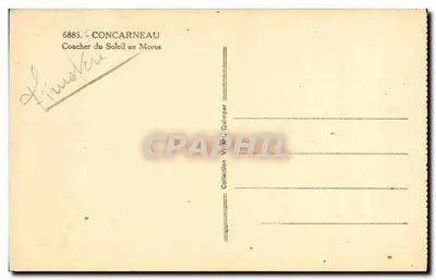 Concarneau — Pôr do Sol no Moros — Coleção V. Quimper — Verso