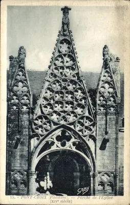 Ponte-Croix (Finistère) — Portal da Igreja (século XIV) — Gaby