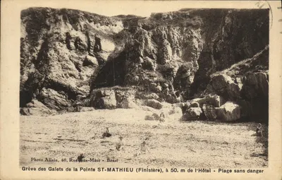 Greve dos Galets da Ponta ST-MATHIEU (Finistère) — a 50 m do Hotel — praia segura — Foto Allain, 60 Rue Jean-Macé, Brest