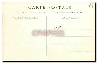 Guilvinec — O Rocher de Men-Meur — Coleção Villard, Quimper, n° 3671 — Verso