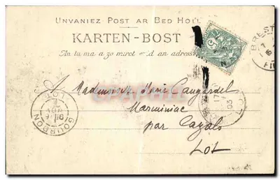 L'Aberildut — Widok rzeki — kolekcja Villarn, Quimper, nr 3252 — Rewers