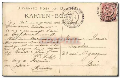 Porspoder — Wybrzeże widziane z Traon Vilin — Wydawnictwo Yannick Quimper, nr 3235 — Rewers