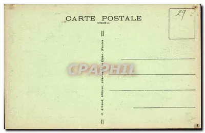 CROZON - Hotel da Virgem — editor G. Artaud, Nantes — Verso
