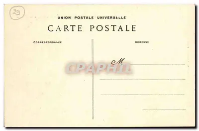 Saint-Guénolé — Port i skały Barre przy niskiej mierze — Wydawnictwo Villard, Quimper, n° 6609 — Rewers