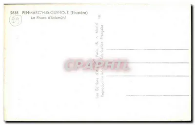 Leuchtturm Eckmühl — Penmarc'h-St-Guénolé (Finistère) — Les Éditions d'Art, Paris — Rückseite