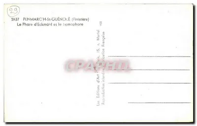 Penmarc'h-St-Guénolé — Molo Eckmühl i Semafory — Wydawnictwo Art Martel — Rewers