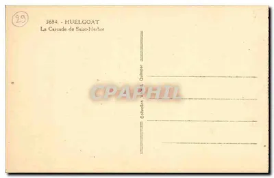 A Cascata de Saint-Herbot — Huelgoat — Coleção Vidal, Quimper, n° 3684 — Verso