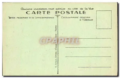 Châteaulin — O Aulne e o Monte do Castelo — Edição Riou — Verso