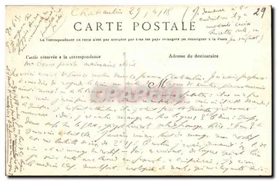 Châteaulin — Os Quais · Vista tirada da Capela de Nossa Senhora — Collection Villard, Quimper — Verso