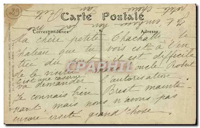 Brest — Le Château, vue prise de l'Avant-Port, Rive droite — éditeur JNDhot, n° 162 — Achterkant