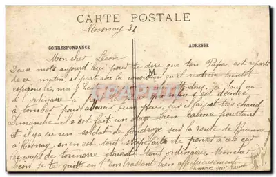 La Iglesia de Romagny (Alsacia) — bombardeada por los alemanes — A. Ricuarn, París n° 533 — Reverso