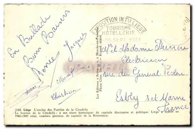 Liège - O encerramento dos Fusilados da Cidadela — Edições « Archénum » — n° 2168 — Verso