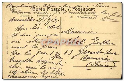 Ruínas de Ypres — Ruínas da Caserna de Infantaria — 1914-18 — Verso