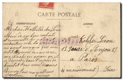 Pont-à-Mousson — La Rosselle, most nad Moselą — D'après un dessin au crayon de D. Languet, żołnierz 17. Rég. Terril. Pl. Reproduction interdite. — Rewers