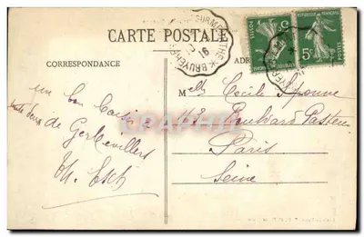 Gerbéviller-la-Martyre — La Rue St-Pierre na de Grote Oorlog — Uitgever: Lannérite-Photo — Achterkant