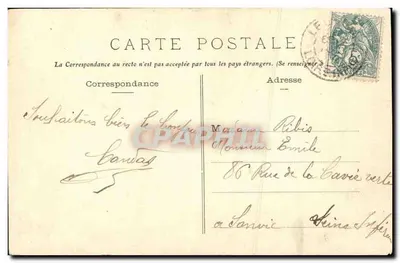 Pouliguen a Batz — O Ponte do Diabo — Coleção A. Thuret, editor, Nantes — Verso