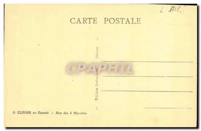 Clisson en Flanant — Rue des 4 Marches — Édition Defontaine — Verso