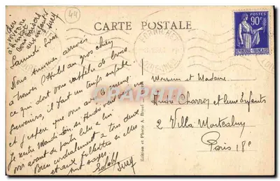 Pornichet-les-Pins — A Ponte-Promenade — Edição A. Brueil, n°2 — Verso