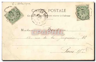 Piriac - O grupo de rochedos sobre o túmulo de Almanzor — Coleção G. J. de Nantes, n° 328 — Verso