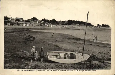 La Bernerie (Loire-Inf.) — Le Port à marée basse — La Plage Sainte-Anne