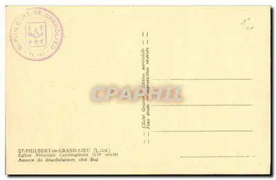 Iglesia Abacial Carlings — Inicio del ambulatorio, lado Sur — Cliché Gravier — Reverso