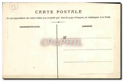 Le Puy (Hte-Loire) — Facha de la Catedral — Edición J. M. Le Puy — Reverso