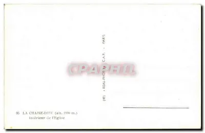 La Chaise-Dieu — Interior de la iglesia — C.A.P. n°35 — Reverso