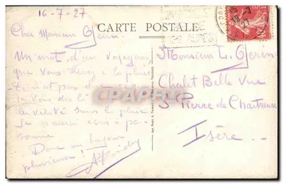 Le Chambon-sur-Lignon (Rhône-Loire) — Uma velha chalé — J.P. Fotografia A. Thibaut, Toulouse — Verso