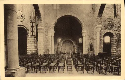 Igreja Abbatial Carolingia — Conjunto do transepto, visto do croisillon Norte — St-Philbert-de-Grand-Lieu