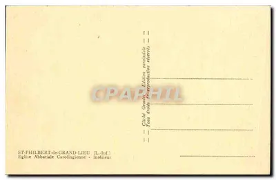 Igreja Abbatial Carolingia — Interior — ST-PHILBERT-de-GRAND-LIEU (L.-Inf.) — Verso