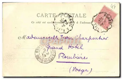 La Birochère — view of the beach and lighthouse — publisher C. Loyer, Cimay, France — Back
