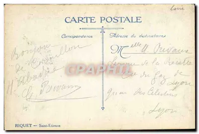 Bilhete postal antigo Environs de Rochetaillee As duas estradas de acesso ao pé do topo do dique do abismo do inferno — Verso