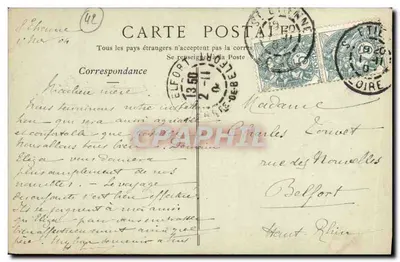 Saint-Étienne — Place Marengo, o Jardim Público — Coleções ND. Fot. — Verso