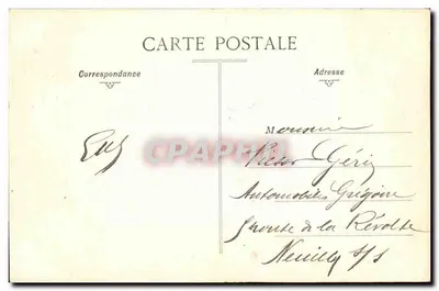 Zamek GOUY (M.-et-L.) — widok zamku — G. Tribault, wyd., La Flèche — Rewers