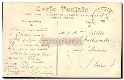 Gennnes (Maine-et-Loire) — panorama rzeki Loary — wydawca nieznany — Rewers